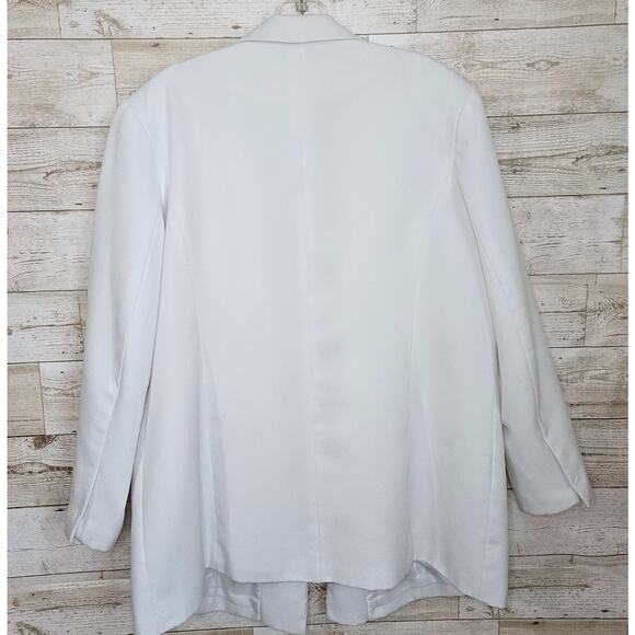 Ben Marc White Blazer Jacket Long Size 18 Vintage Retro Party Formal Wedding - Picture 2 of 11